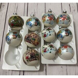 Vintage Raggedy Andy 2.5” & Mice Christmas Ornaments Bobbs Merrill 1973 X 11